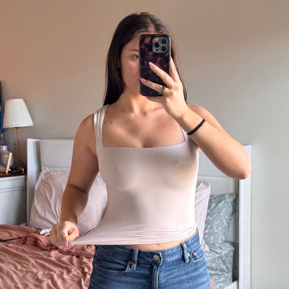 Women's Skim Inspired Cream Sleeveless Top